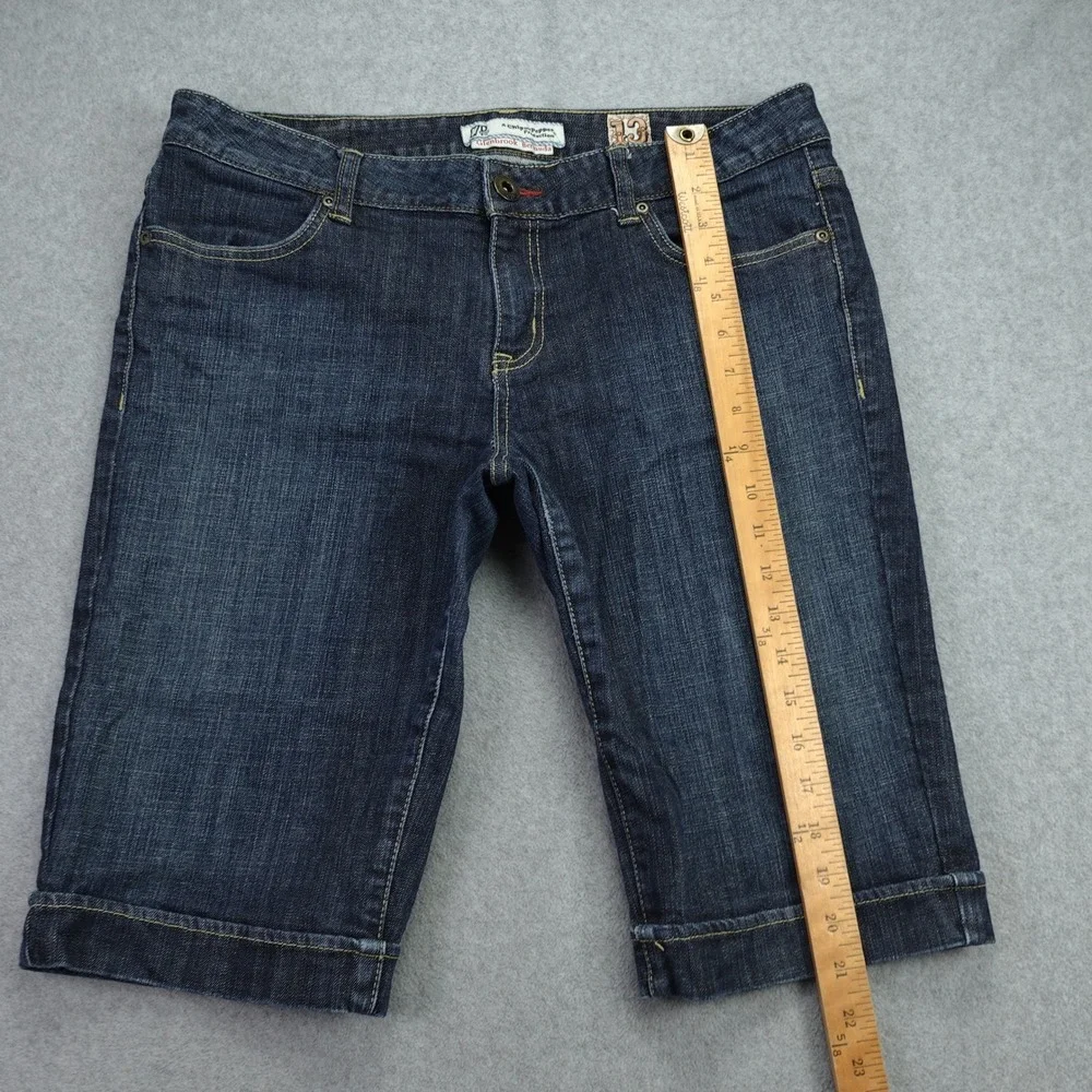 Chip and Pepper Shorts Womens Junior 13 Blue Glenbrook‎ Bermuda Denim Dark Wash